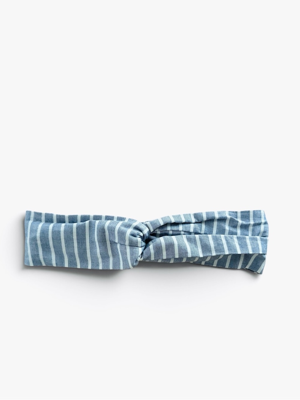 J.Crew 100% Cotton Blue & White Striped Twisted Headband Wrap